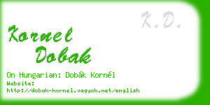 kornel dobak business card
