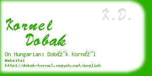 kornel dobak business card